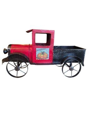 Gerson International Metal Red Truck Decor With Interchangeable Seasonal Magnets